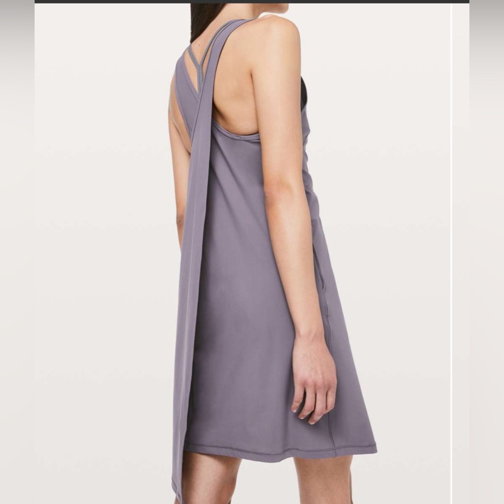 Lululemon Athletica Gray and Purple Asymmetrical Dress